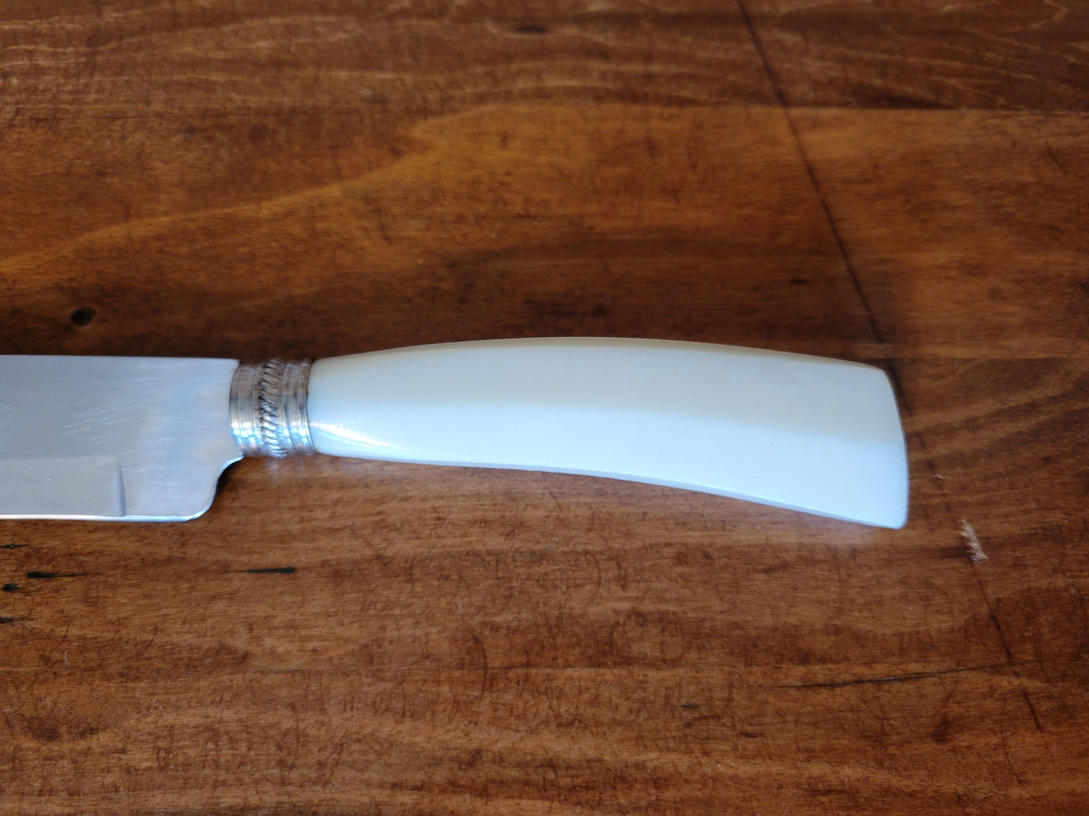Vintage Faux Mother of Pearl Handle Stainless Carving Knife Etsy
