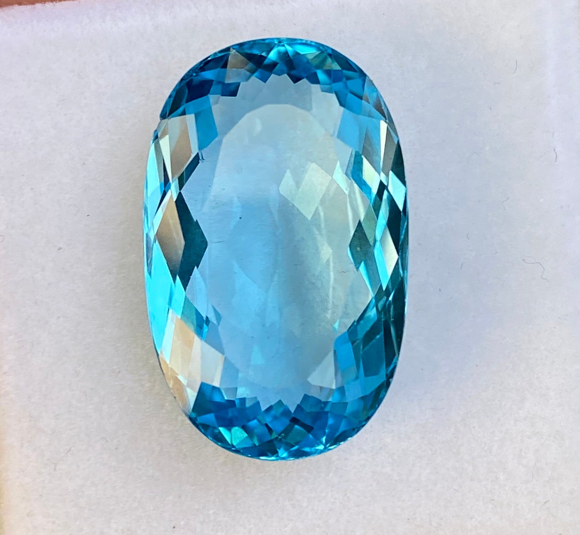 Sky Blue African Topaz Gemstone Oval Cut Topaz Loose Faceted - Etsy