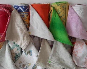 Set of 10 Upcycled reusable Eco friendly kitchen towels