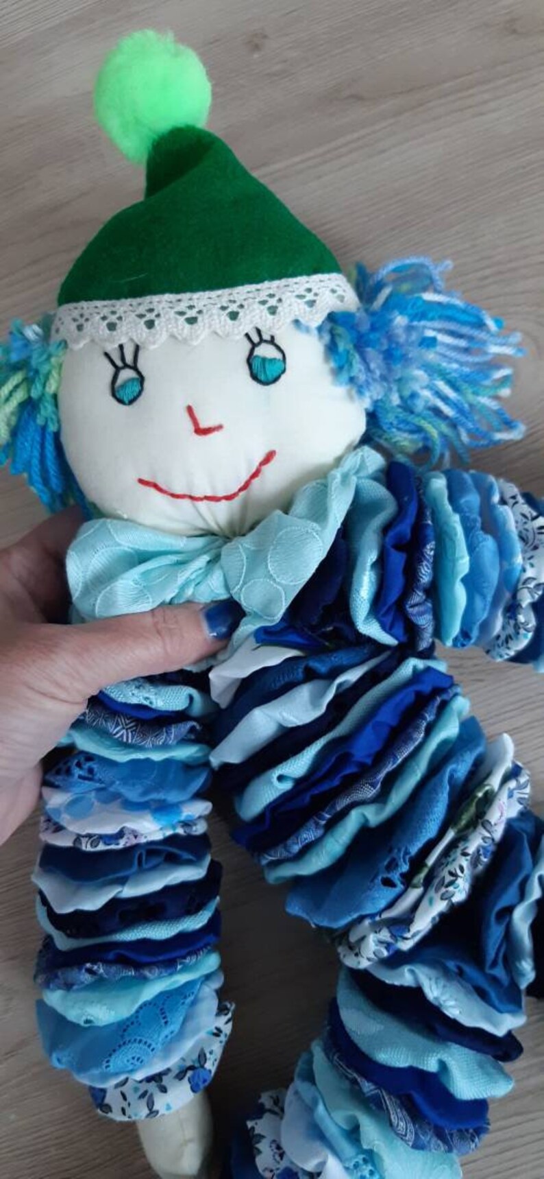 Handmade yo-yo Doll/Clown soft toy | Etsy