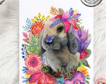 Art printing A4 - Rabbit ram- Medium format