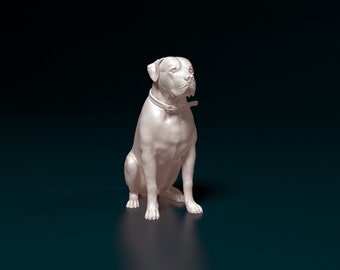 Scott american bulldog dog artist resin - white resin ready to prep / paint ALL SCALES sculpture / figurine