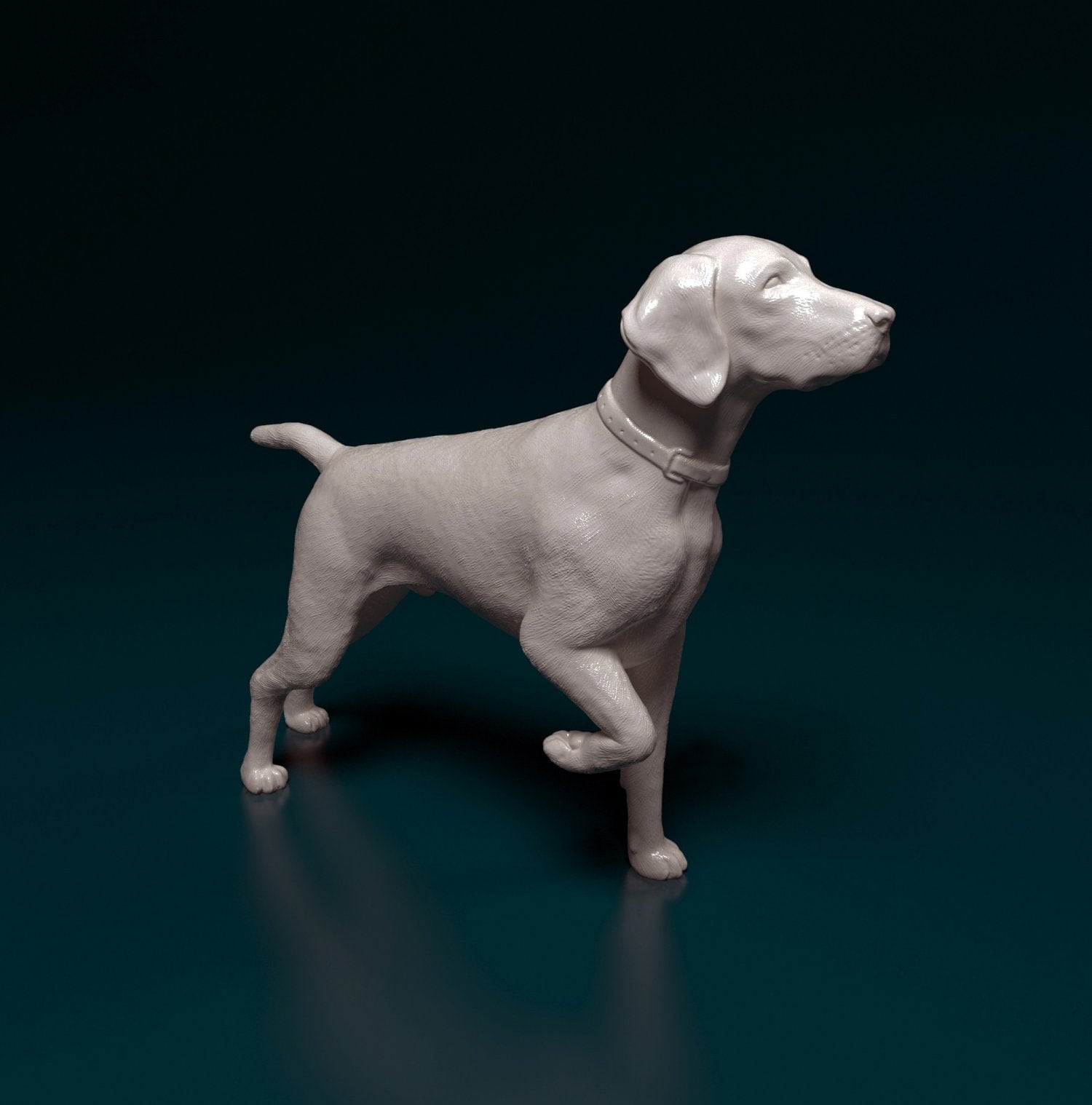 Buste Miniature Pointer Anglais – Statue Chien Résine/bronze, édition Limitée Art Dog