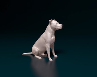 Staffordshire bull terrier dog artist resin - white resin ready to prep / paint ALL SCALES