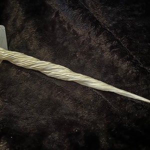 Unicorn horn for real horse 38cm XL Legend inspired design photoshoot / prop white pearly
