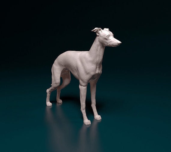 サンディキャスト　グレイハウンド　イタリアングレーハウンド　ウィペット　置物 イタグレ/ウィペット 3Dインテリアオブジェ フィギュア スタンダード