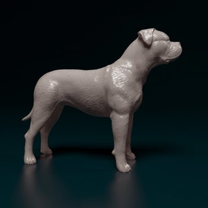 XL bully dog resin figurine - white resin ready to paint