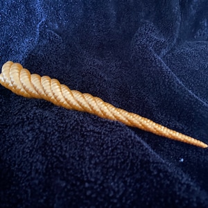 Unicorn horn for real horse 20cm S Shimmery Gold with base to attach for photoshoot / cosplay