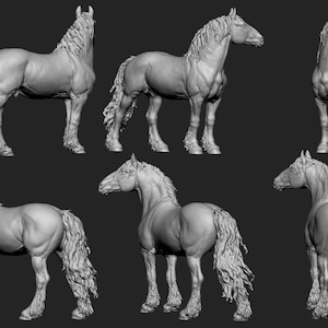 Stablemate scale Draft horse / cob stallion resin model horse LTD edition artist resin