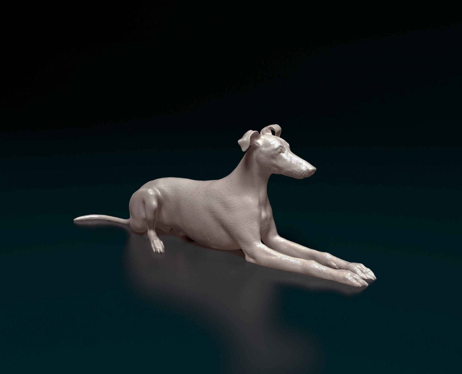 saluki x greyhound cross dog artist resin - white resin ready to prep / paint ALL SCALES sculpture / figurine