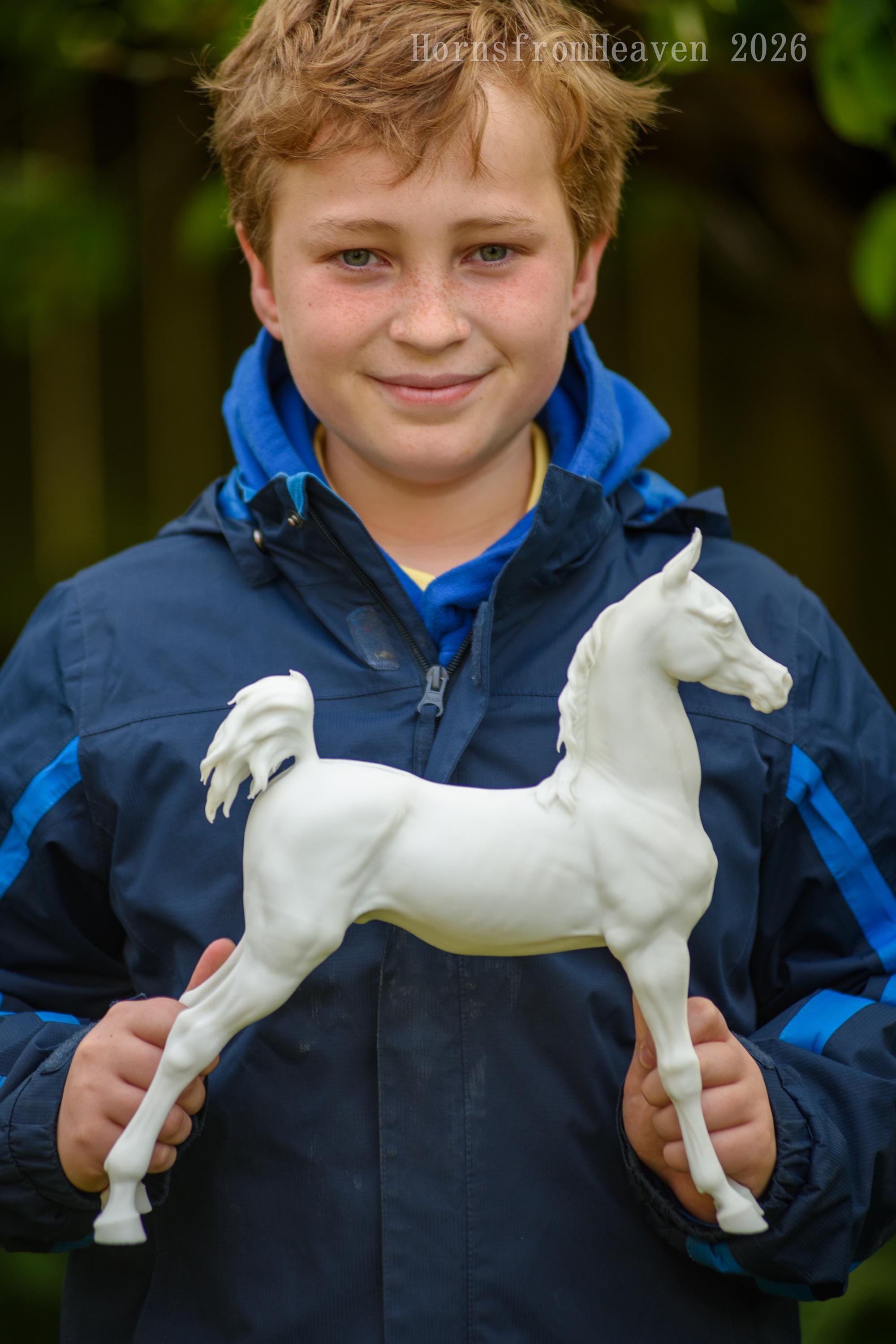 White ABS Resin Arabian Foal Figurine: Artist Model Horse