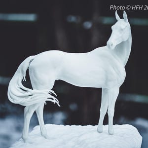 Akhal-Teke model Horse artist resin - White resin figurine - Unpainted
