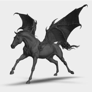 Nosferatu - 2024 Halloween Model Horse Artist Resin - Bat Winged Horse