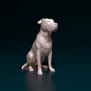 American bulldog artist resin - white resin ready to prep / paint ALL SCALES sculpture / figurine