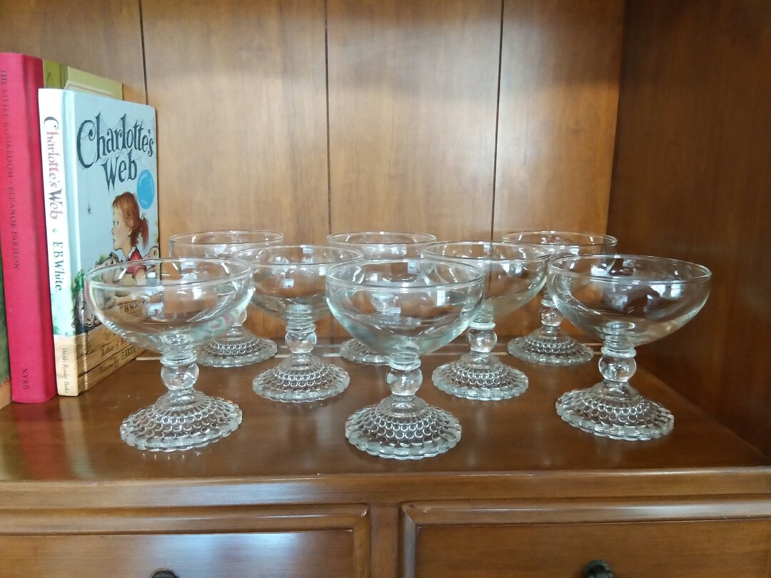 Vintage Champagne Stemware Bubble Footed Clear Anchor Etsy