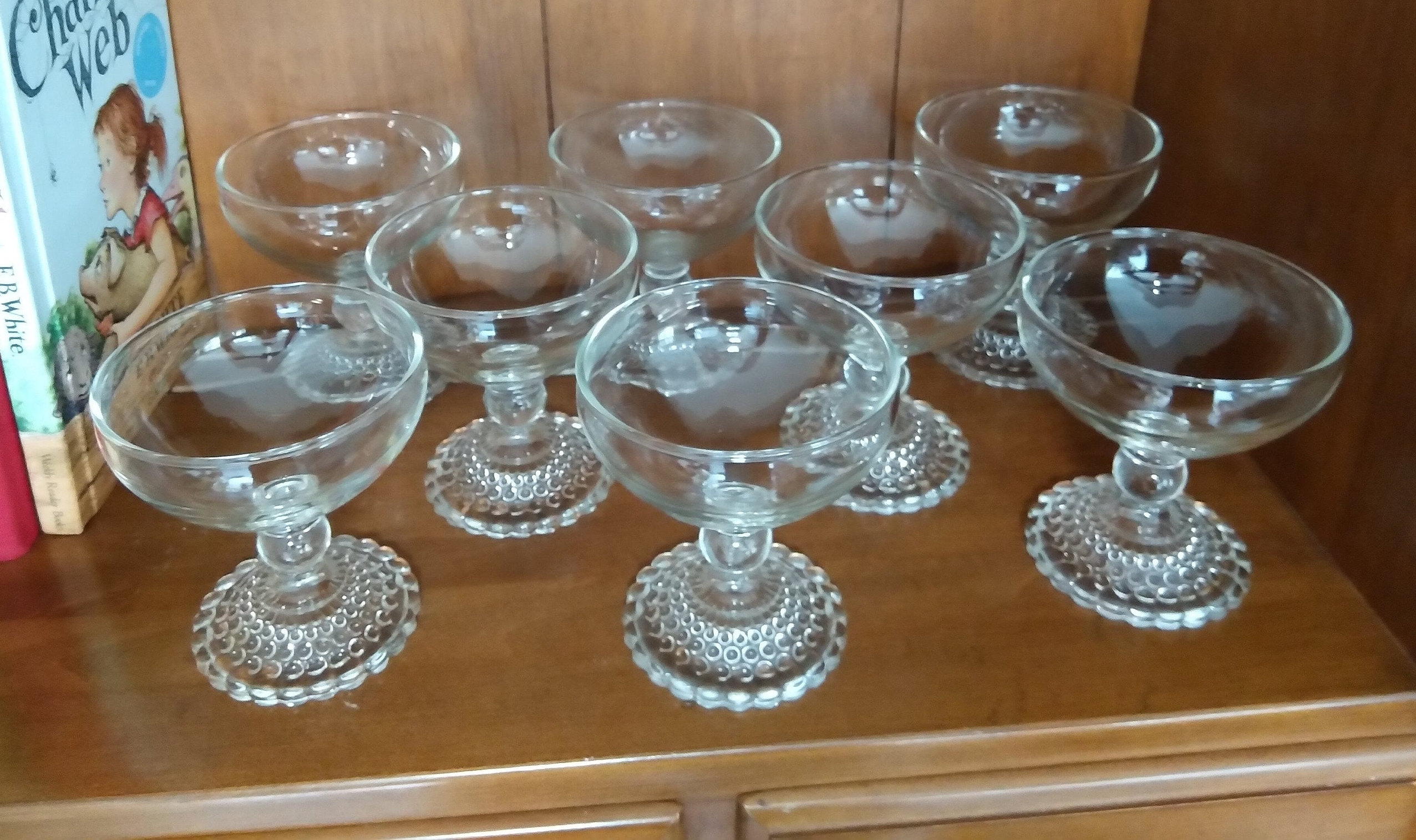 Vintage Champagne Stemware Bubble Footed Clear Anchor Etsy