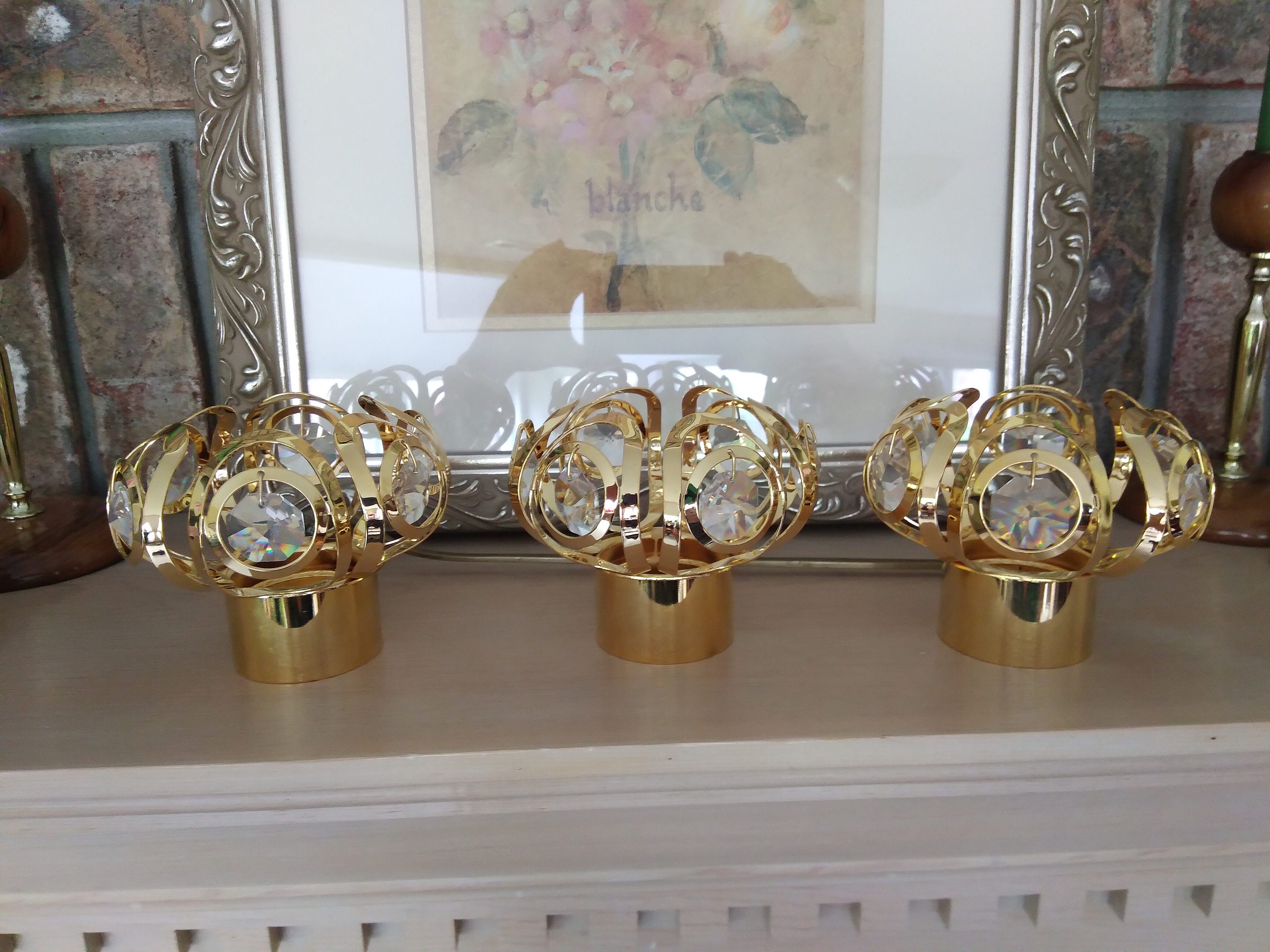 Crystal Temptations 24K Gold Plated Candlestick With Strass