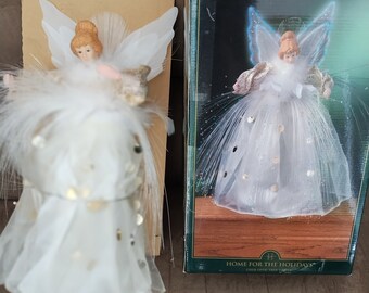 LED Angel Fiber Optic Tree Topper - Etsy