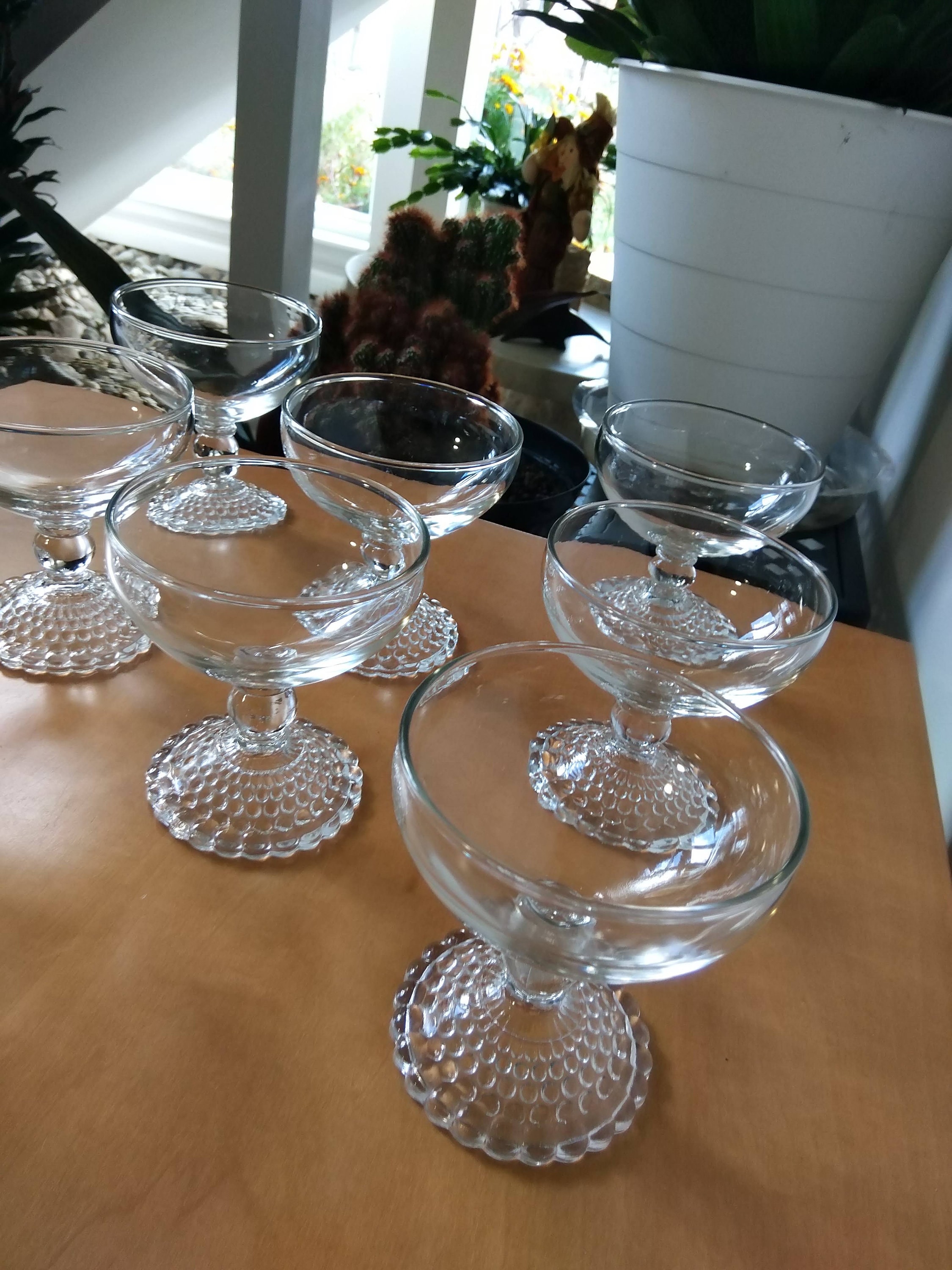 Vintage Champagne Stemware Bubble Footed Clear Anchor Etsy