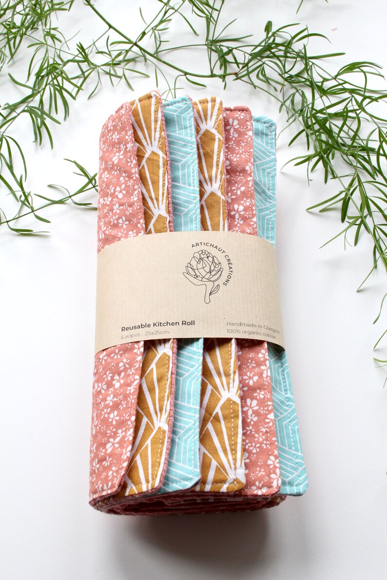 Reusable kitchen roll Zero waste unpaper kitchen roll Etsy