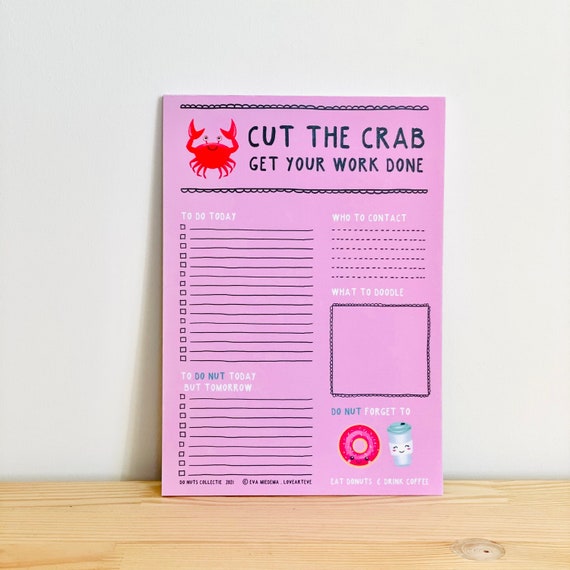 Tandheelkundig India nerveus worden Notitieboek Do Nuts Collectie A5 50 Blz. Cut the Crab Get - Etsy