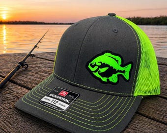 Bluegill Fishing Hat Snapback Adjustable Trucker Hat, Custom Fish Hat, Choose Your Hat Color, Angler Gift, Sunfish Fishing Cap