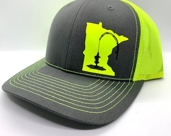 ANY STATE Ice Fishing Richardson Snapback Adjustable Hat in Multiple Color Options