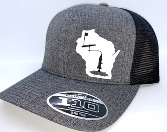Any State Ice Fishing Tip up Adjustable Hat in Multiple Hat Options | Walleye | Crappie | Northern Pike |