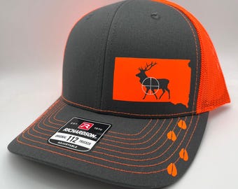 Gorra ajustable con cierre a presión Any State ELK Hunting / Naranja brillante / Carbón / Naranja neón /