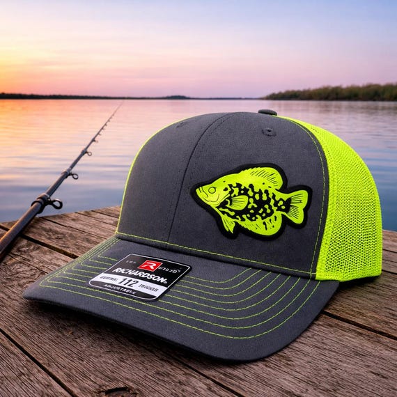 Crappie Fishing Hat – Custom Snapback Trucker Hat (Richardson 112 / Flexfit 110, Multiple Colors) Personalize to Your State