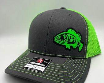 Smallmouth Barsch Angeln Snapback Hut | Barsch Angeln Hut | Richardson 112 & Flexfit 110 | Benutzerdefinierte Zustand Fischerhut | Fischer Geschenk