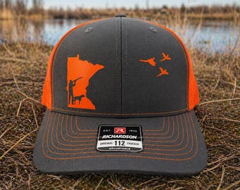 Custom PHEASANT Hunting Snapback Hat with Your Choice of Dog and State