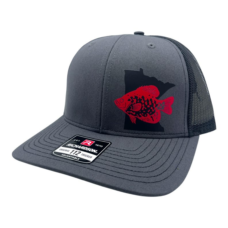Crappie Fishing Hat – Custom Snapback Trucker Hat (Richardson 112 / Flexfit 110, Multiple Colors) Personalize to Your State image 13