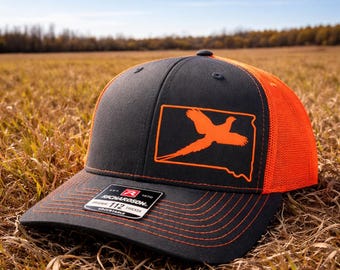 Custom Pheasant Hunting Hat | Any State Upland Bird Hunter Trucker Hat | Richardson 112 Snapback | Bird Hunting Gift for Men
