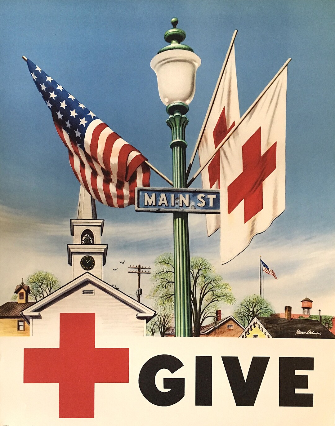American Red Cross Campaign Poster Designed by Renowned Etsy