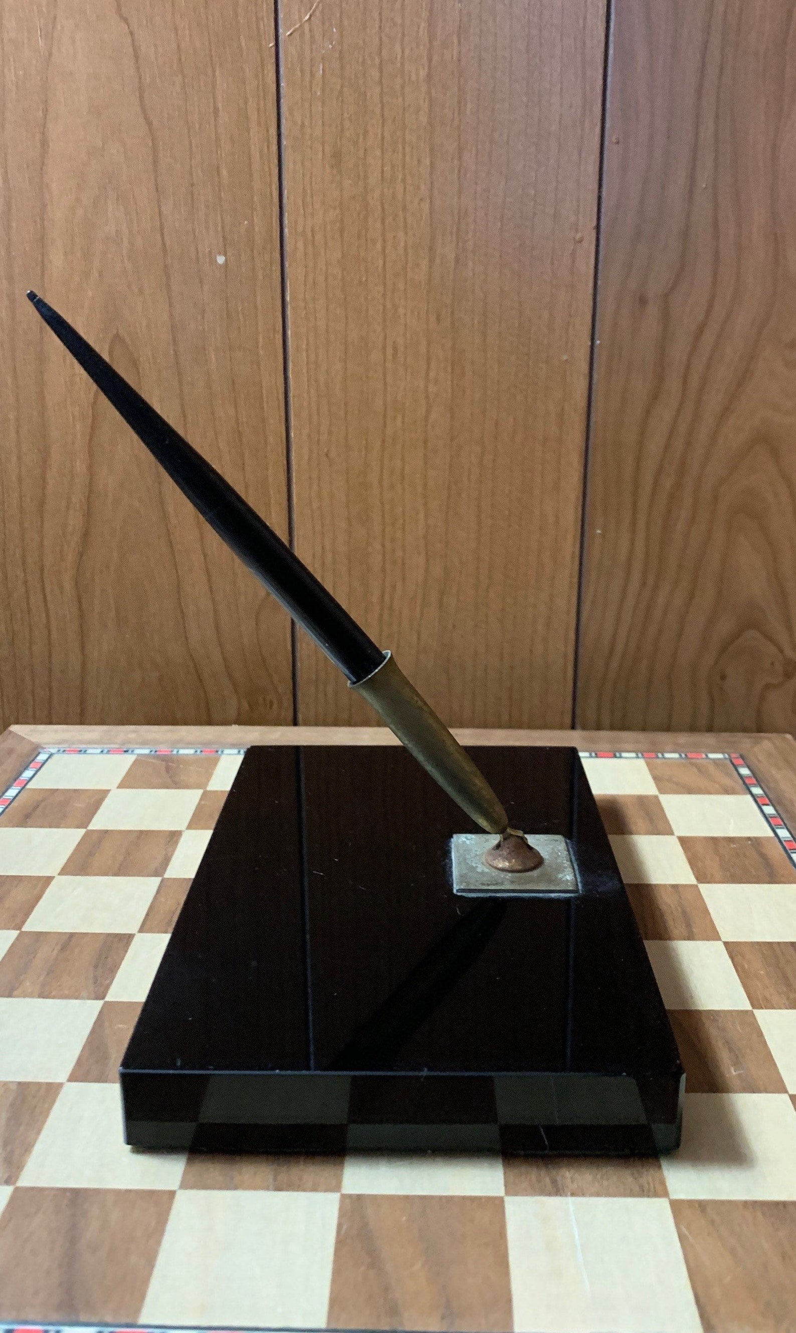 Sheaffers Desk top fountain pen & Onyx pen holder 14 K gold Etsy