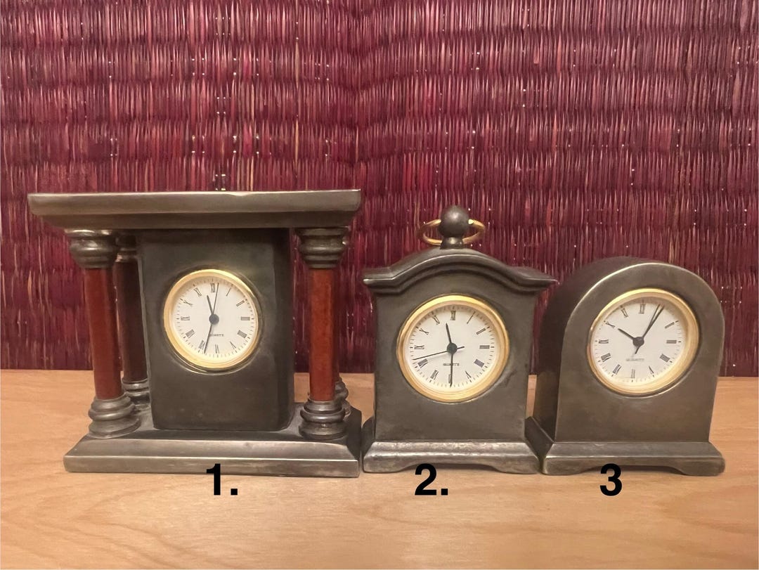 Vintage Miniatures Clock Decoration, Art Deco Brass Watches ...