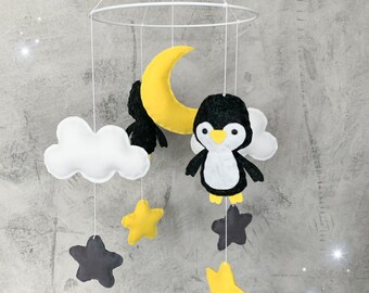Baby Mobile Penguin Nursery Decor