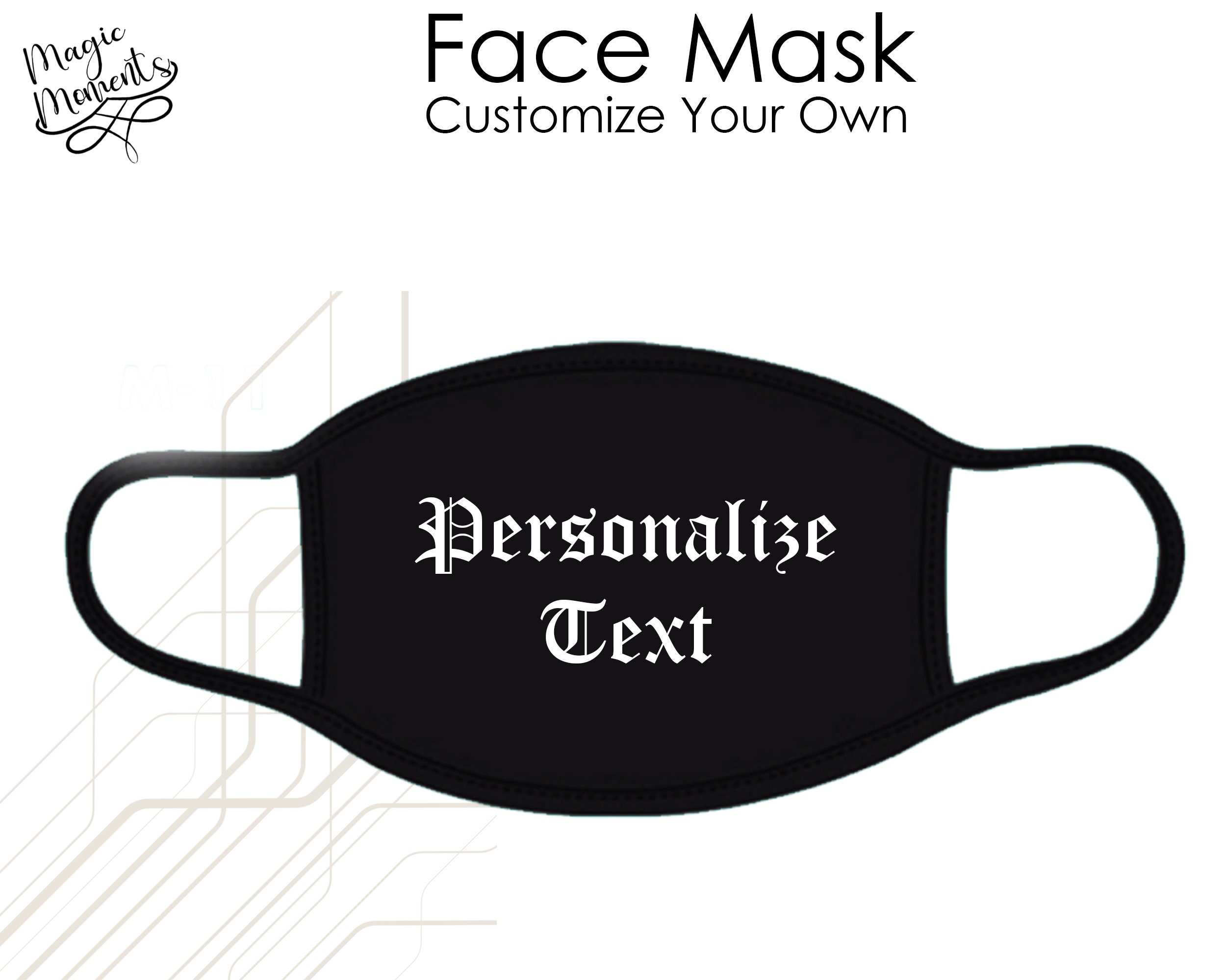 Custom Logo Mask Custom Mask Your Design Here Mask Dust Masks Etsy
