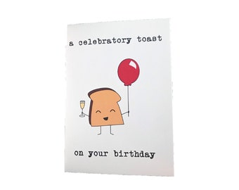 A Celebratory Toast on your Birthday - Cute Funny Birthday Card