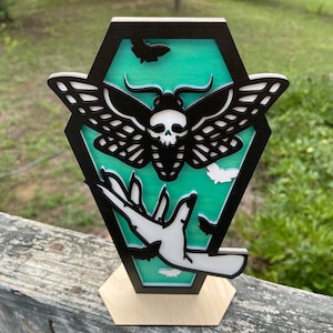 Gothic Moth Coffin ~ Halloween Decor