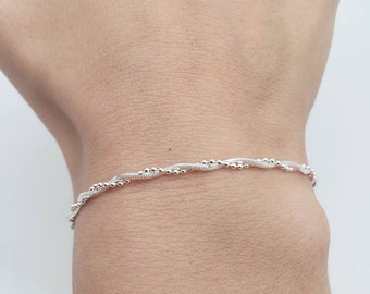 Twisted Chain Bracelet | .925 Sterling Silver (6.25", 7", 7.5", 8" lengths)