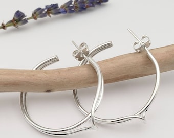 Hoop Earrings With Twist | .925 Sterling Silver