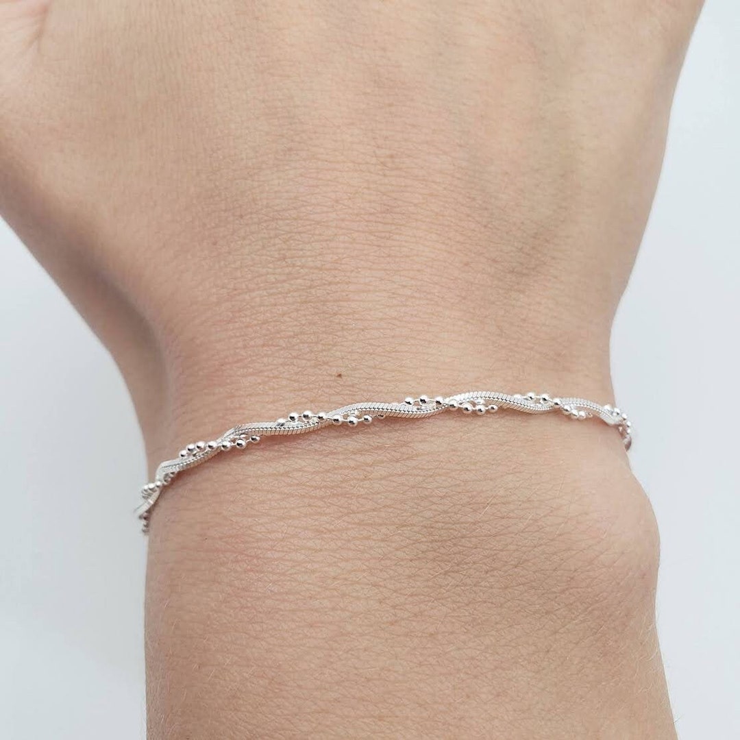 Twisted Chain Bracelet | .925 Sterling Silver (6.5 Twisted Chain Bracelet | .925 Sterling Silver (6.5