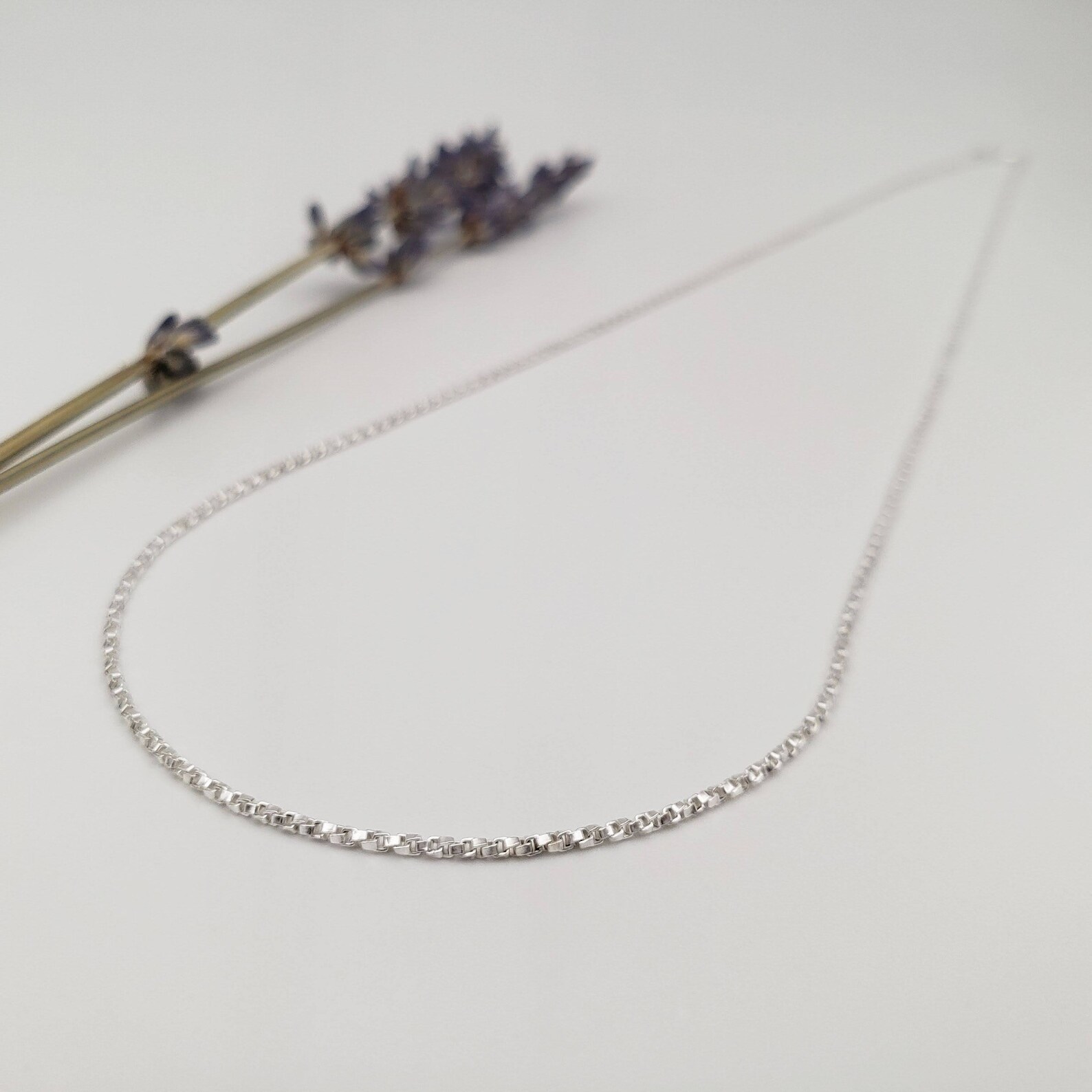 Twisted Box Chain Necklace .925 Sterling Silver 16 Etsy