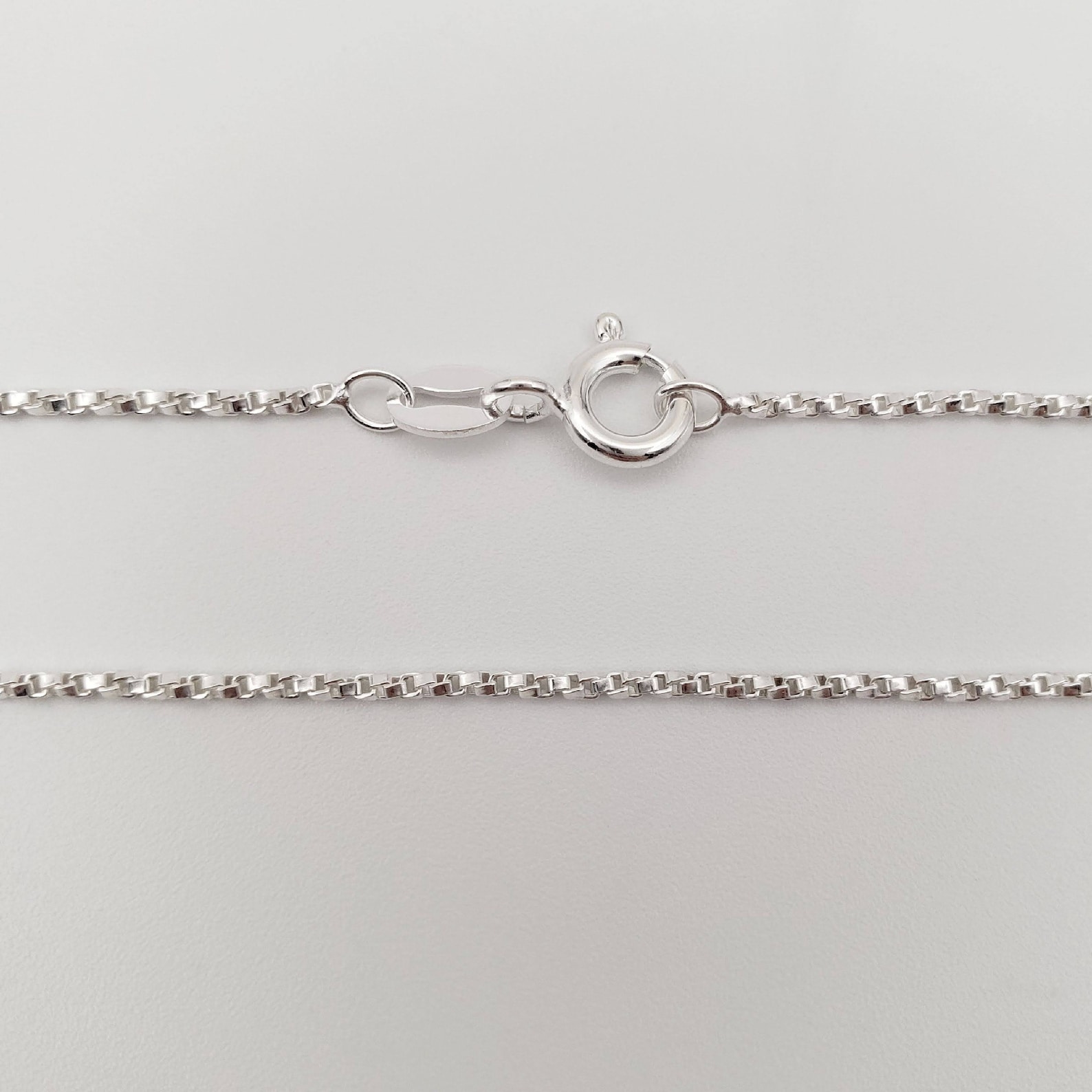 Twisted Box Chain Necklace .925 Sterling Silver 16 Etsy