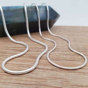 Snake Chain Necklace | .925 Sterling Silver (16&quot;, 18&quot;, 20&quot;, 22&quot;, 24&quot;, 30&quot;, 36&quot; lengths)