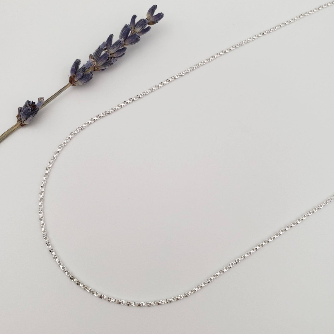 Twisted Box Chain Necklace .925 Sterling Silver 16 Etsy