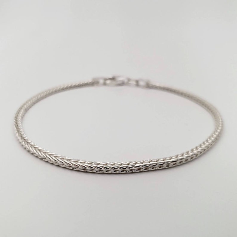 Authentic Trollbeads Original Foxtail Silver Bracelet – 7.5 Inch (6.5 Actual) 15219