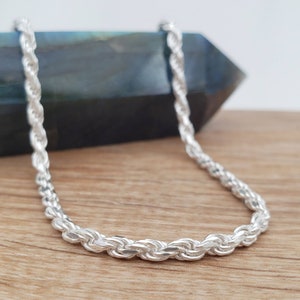 2.6mm Rope Chain Necklace | .925 Sterling Silver (16", 18", 20" + 22" lengths)